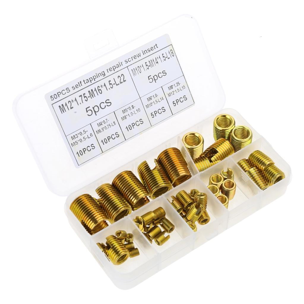 302 Style Threaded Repair Insert Self Tapping Inserts Slotted Screw ...