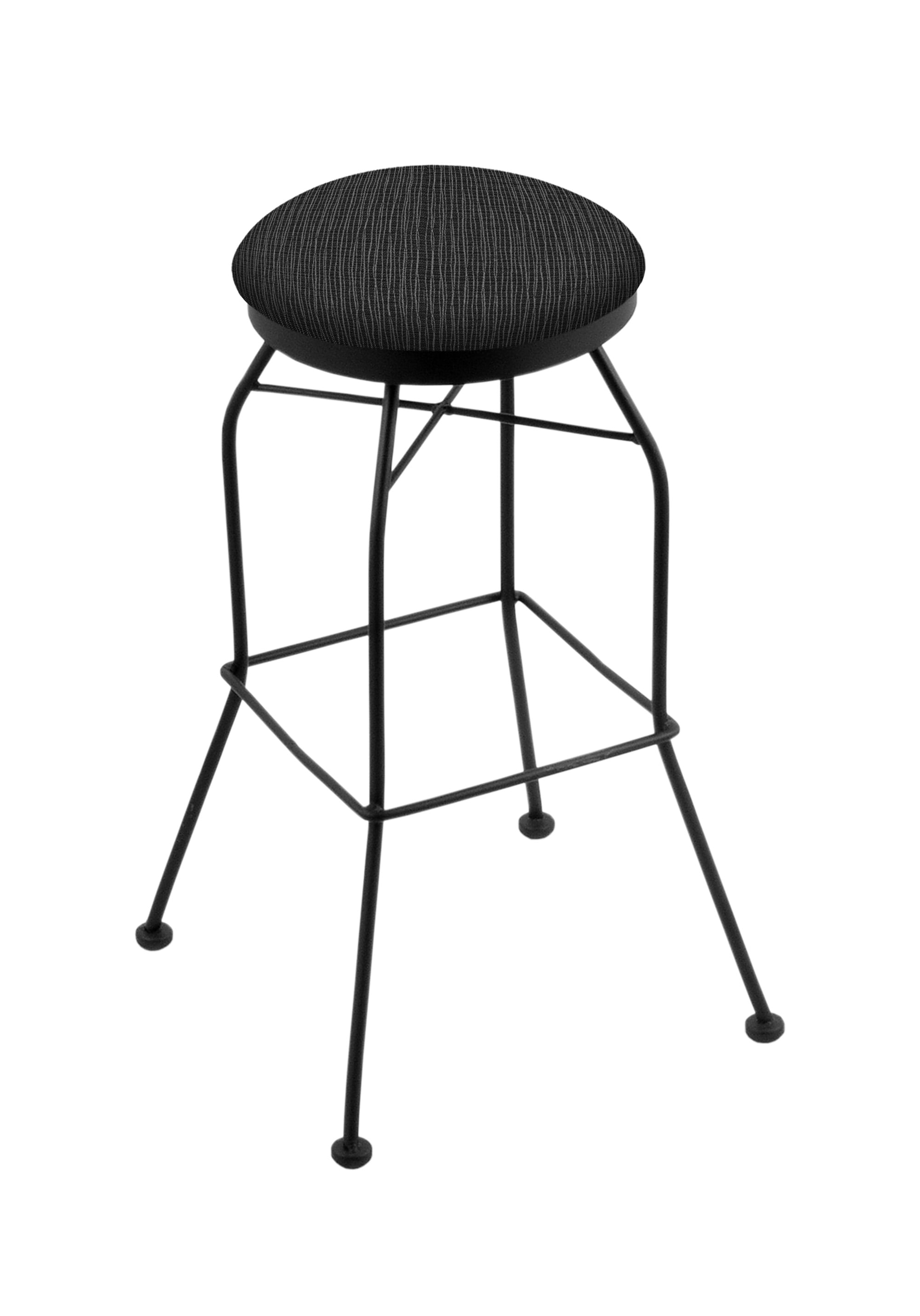 Graph Coal Adjustable Swivel Bar Stool with Fabric Seat