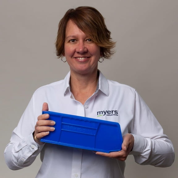 30224 AkroBins Plastic Storage Bins, Space-Saving Stackable Bins for Garage, Pantry, Craft Organization, 11" L x 4" W x 4" H, Yellow, 12-Pack