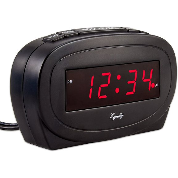 30228 LED Alarm Clock,Black 4.50"W x 1.85"D x 2.65"H
