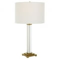 thumbnail image 1 of Uttermost Crystal Column Table Lamp in Antique Brass, 1 of 6