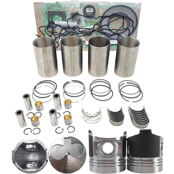 3024C 3024CT Engine Overhaul Rebuild Kit (No valve set) Compatible for Caterpillar CAT 3024C 3024T 3024CT C2.2 C2.2T Engine Compact Loader 216B 232B2 216B2 242B 216B3 242B2 226B 226B3 226B2