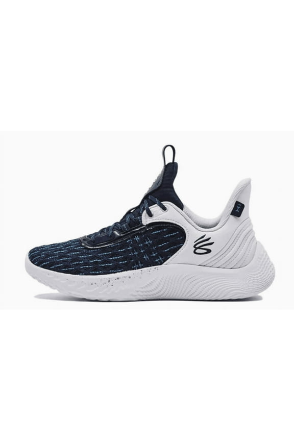3025631 Under Team Curry 9 Basketball Shoe Unisex White/Navy M4 W5.5
