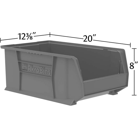 30281 Super-Size Stackable Plastic Storage Bins with Lids for Garage, Classroom, Warehouse Organization, 20" x 12" x 8", Clear, 3-Pack