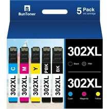 302XL Ink Cartridges for Epson 302 XL T302XL T302 for Expression Premium XP-6000 XP-6100 XP6000 XP6100 Printer (Black, Photo Black, Cyan, Magenta, Yellow)
