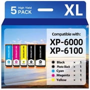 302XL Ink Compatible for Epson T302XL Inkjet Ink Cartridges for Expression Premium XP-6000 XP-6100 Printer (Black Photo Black Cyan Magenta Yellow, 5-Pack)