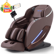 2026 4D Massage Chair,Full Body Zero Gravity with SL Track,Heat, AI Control,12 Auto Programs, Brown