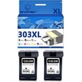 thumbnail image 1 of 303 303XL T6N03AE T6N04AE Ink Cartridges Compatible for HP 6220 6222 6230 6232 6234 6252 6255 6258 7120 7130 7132 7134 7155 7158 7164 7800 7858 Inkjet Printers, Leak-Proof Design, 1 of 7