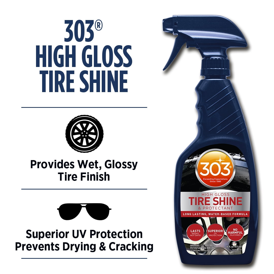 California Cover All by Superior Products- Automotive Tire Shine Spray &  Professional Grade -Tire Dressing - High Gloss - Water Repellent & Made in