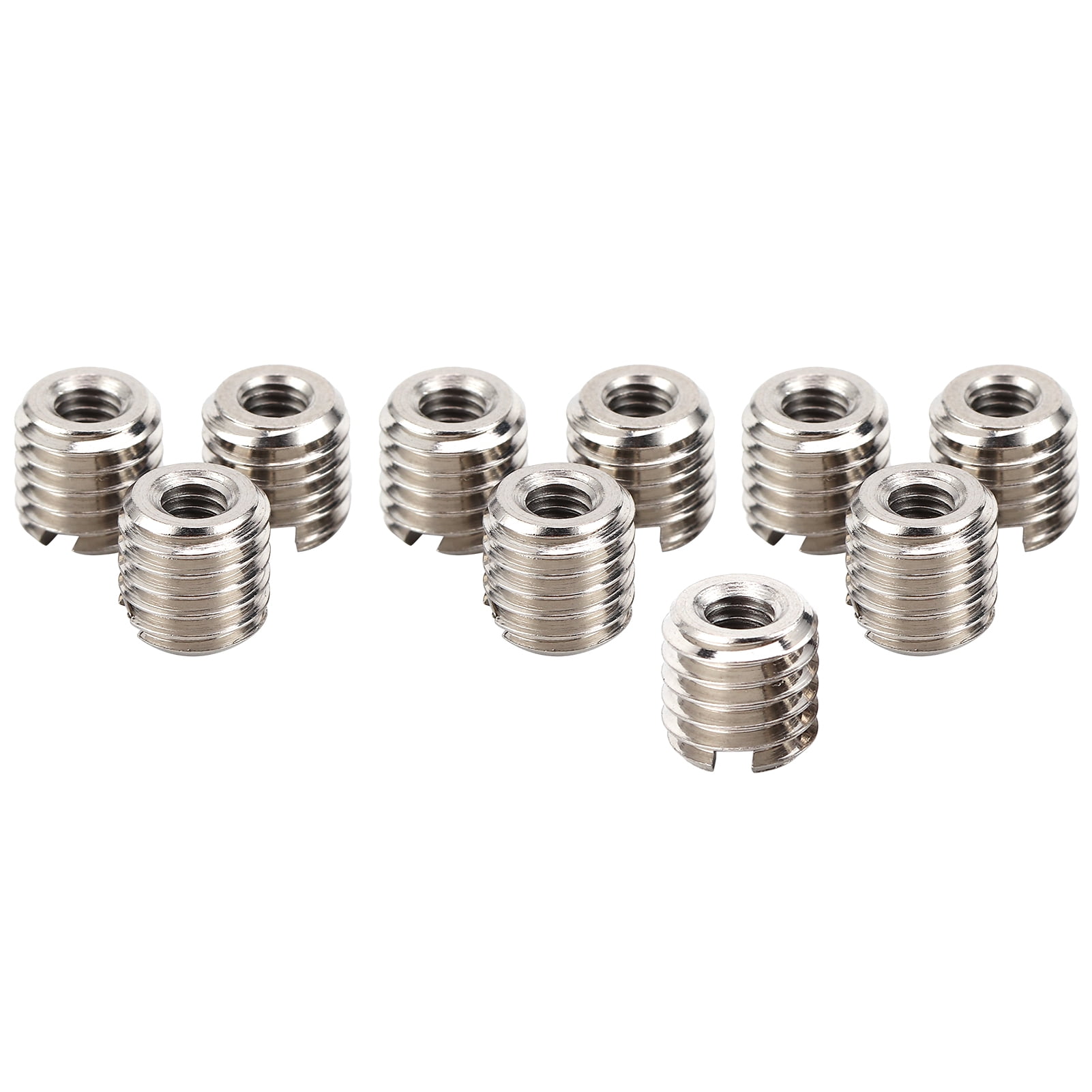 10Pcs Stainless Steel Threaded Insert Nuts – M6x1.0 To M8x1.25 Reducer For Repair
