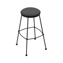 Holland Bar Stool Co Stationary 30 in. Backless Bar Stool with Faux Leather Seat - Black Wrinkle