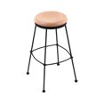 thumbnail image 1 of 3030 30" Stationary Bar Stool with Black Wrinkle Finish and Natural Oak Seat, 1 of 2