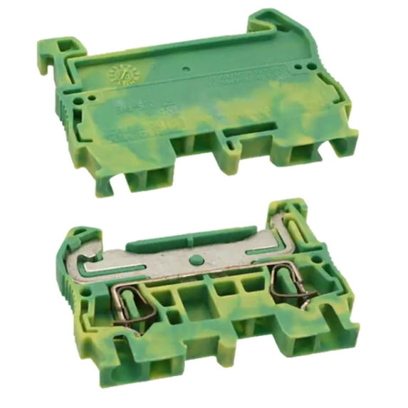 3031238 Terminal Block Connector 2 Position Ground, Earth Green, Yellow 12-28 AWG