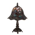 thumbnail image 1 of 30317 Meyda 13.5"H Tiffany Peacock Feather Mini Lamp, 1 of 3