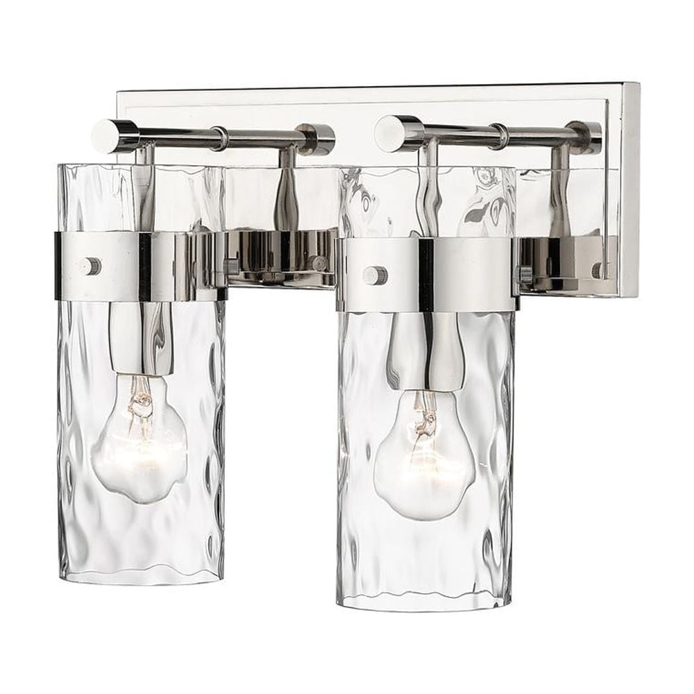 Polished Nickel 9-Light Chandelier with Off-White Shades