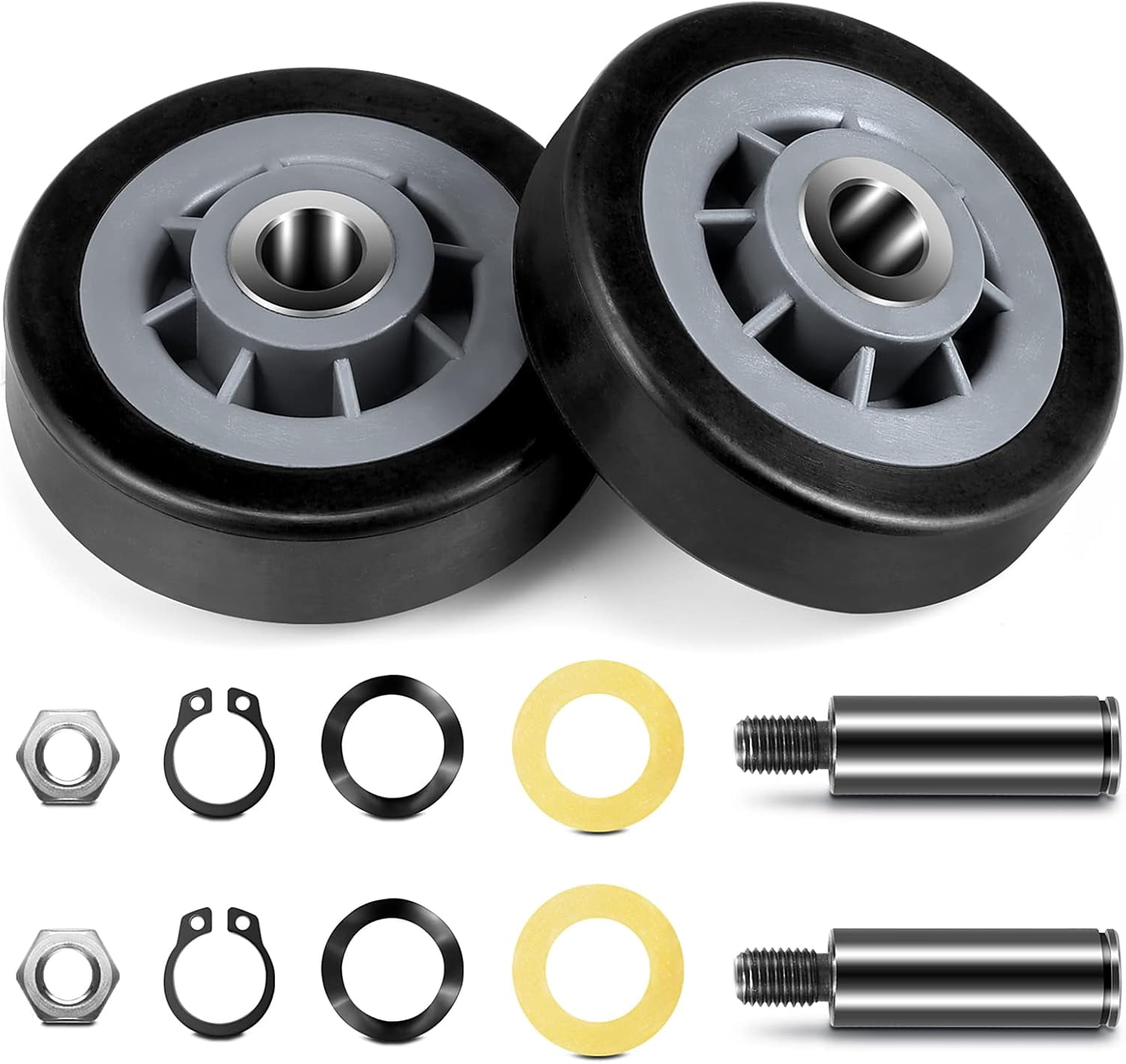 303373K Dryer Drum Support Roller, 2 PACK (Upgrade 2024) Roller Wheel Kit for Maytag & Admiral Dryers -Replaces Part Numbers(303373, 12001541, ER303373K, AP4008534 etc) by Valchoose