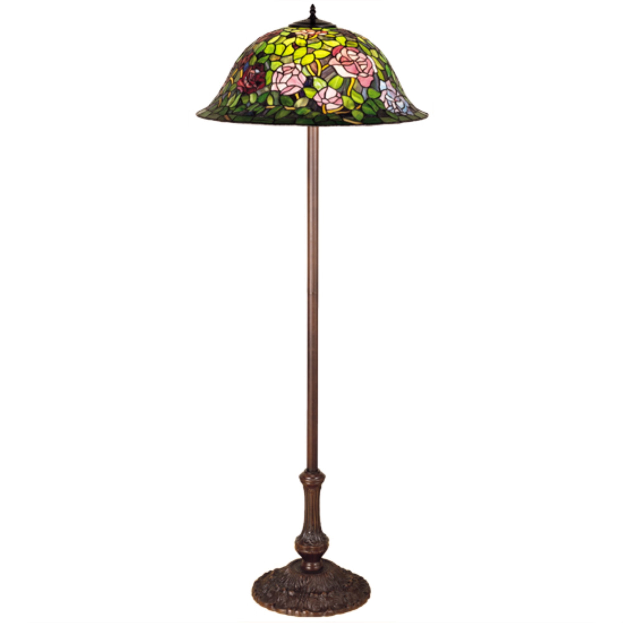 Tiffany Style Stained Glass Bronze Floor Lamp
