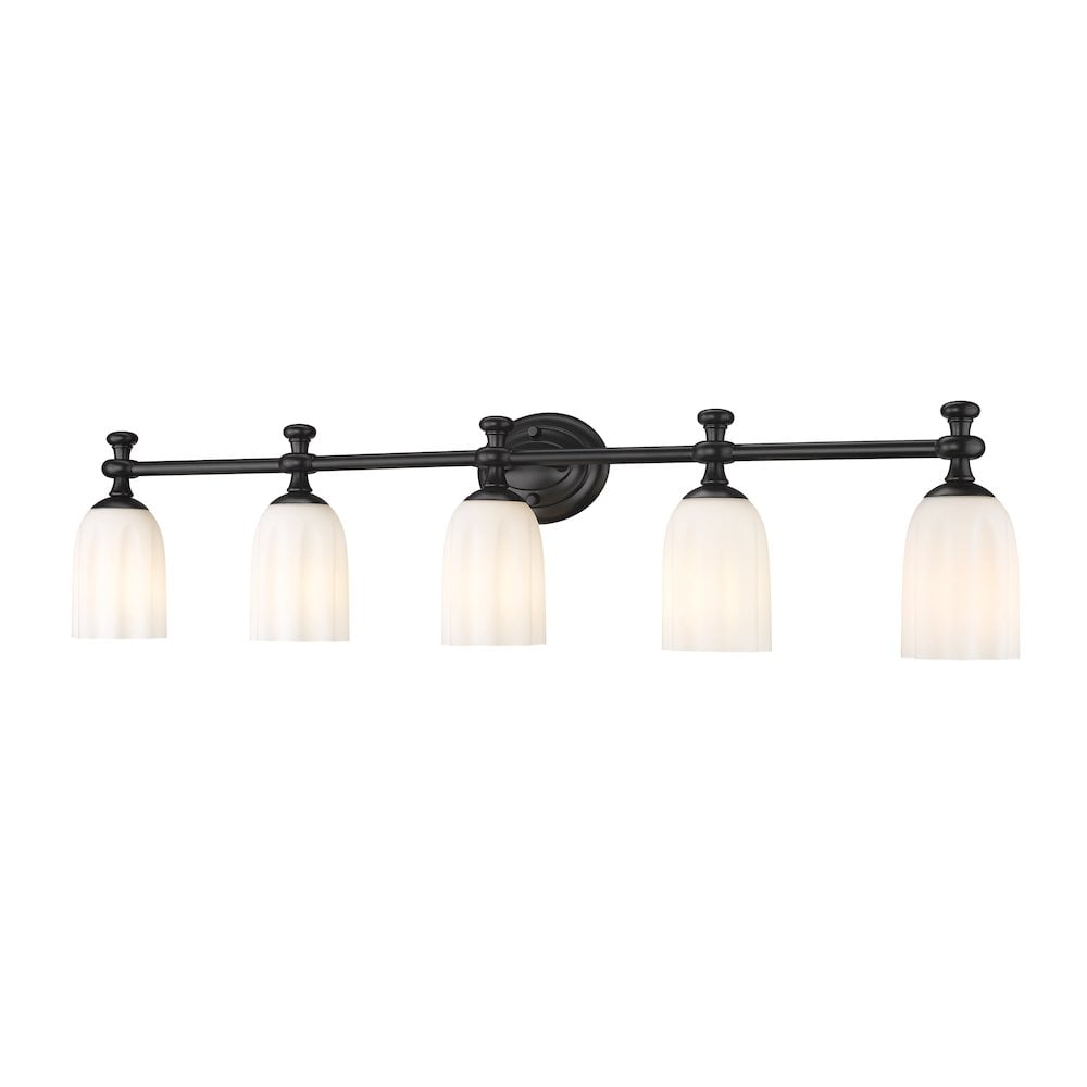 Easton Matte Black 8-Light Steel Chandelier