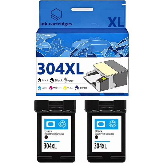 304 304XL Ink Cartridges Compatible for HP 100 120 125 130 5030 5032 5020 5010 3760 2630 3750 2620 2622 3720 3762 3730 3733 Inkjet Printers, Leak-Proof Design Crisp Printing