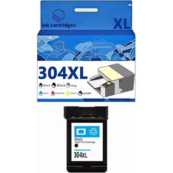 304 304XL Ink Cartridges Compatible for HP 100 120 125 130 5030 5032 5020 5010 3760 2630 3750 2620 2622 3720 3762 3730 3733 Inkjet Printers, Leak-Proof Design Crisp Printing