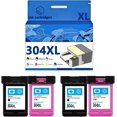 thumbnail image 1 of 304 304XL Ink Cartridges Compatible for HP 100 120 125 130 5030 5032 5020 5010 3760 2630 3750 2620 2622 3720 3762 3730 3733 Inkjet Printers, Leak-Proof Design Crisp Printing, 1 of 7