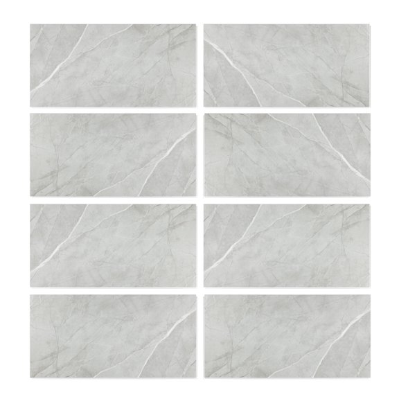 12" x 24" SPC Dark Gray Marble Stone-patterned Floor Tile 6mm Thick Easy Install 24MIL Wear Layer