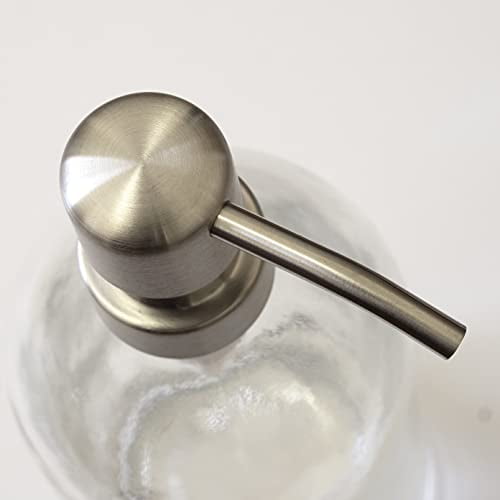 304 Grade Stainless Steel Replacement Pumps for Large Glass Bottles 28-400, 2-Pack, Stainless Steel — Durable Soap Dispenser Pump Replacement