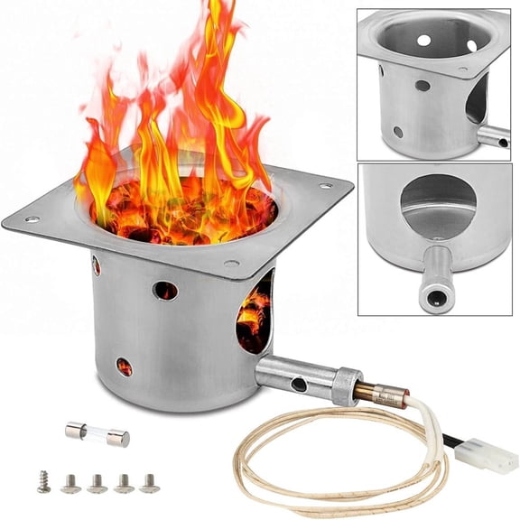 304 Iron Silver Fire Burn Pot Parts for Traeger, Pit Boss Wood Pellet Grills