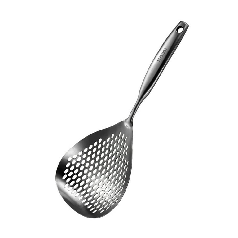 Skimmer Slotted Spoon kitchamajigs Strainer Ladle Heavy Duty 304 Stainless  Steel Metal Spatula - Skimmer Slotted Spoon, Cooking Spoon for KitchenSpoon