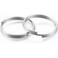 thumbnail image 1 of 304 Stainless Steel 100Pcs 304 Stainless Steel Keychain Clasp Findings Split Key Rings Stainless Steel Color Small Key Rings Tarnish Resistant Keychains, 1 of 3