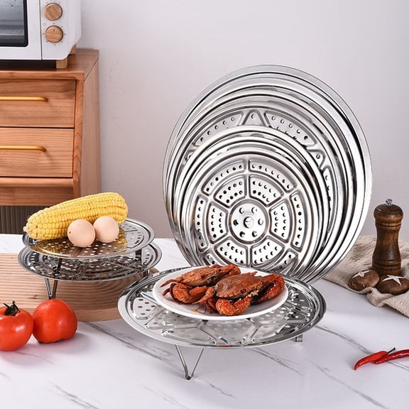 304 Stainless Steel 15-39Cm Steamer Tray Round Steamer Rack Steaming Plate 23.7Cm YIWEI