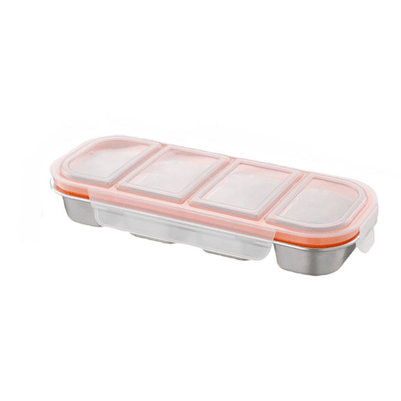 304 Stainless Steel 4 Compartment Lunch Box Food Storage Container with Lid