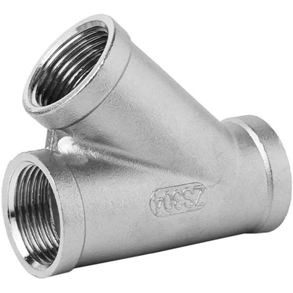 304 Stainless Steel 45 Degree Tee Pipe Fitting with Internal Threads, for Water & Gas