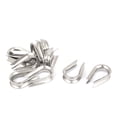 thumbnail image 1 of 304 Stainless Steel 5mm 3/16" Wire Rope Cable Thimbles Silver Tone 10pcs, 1 of 1