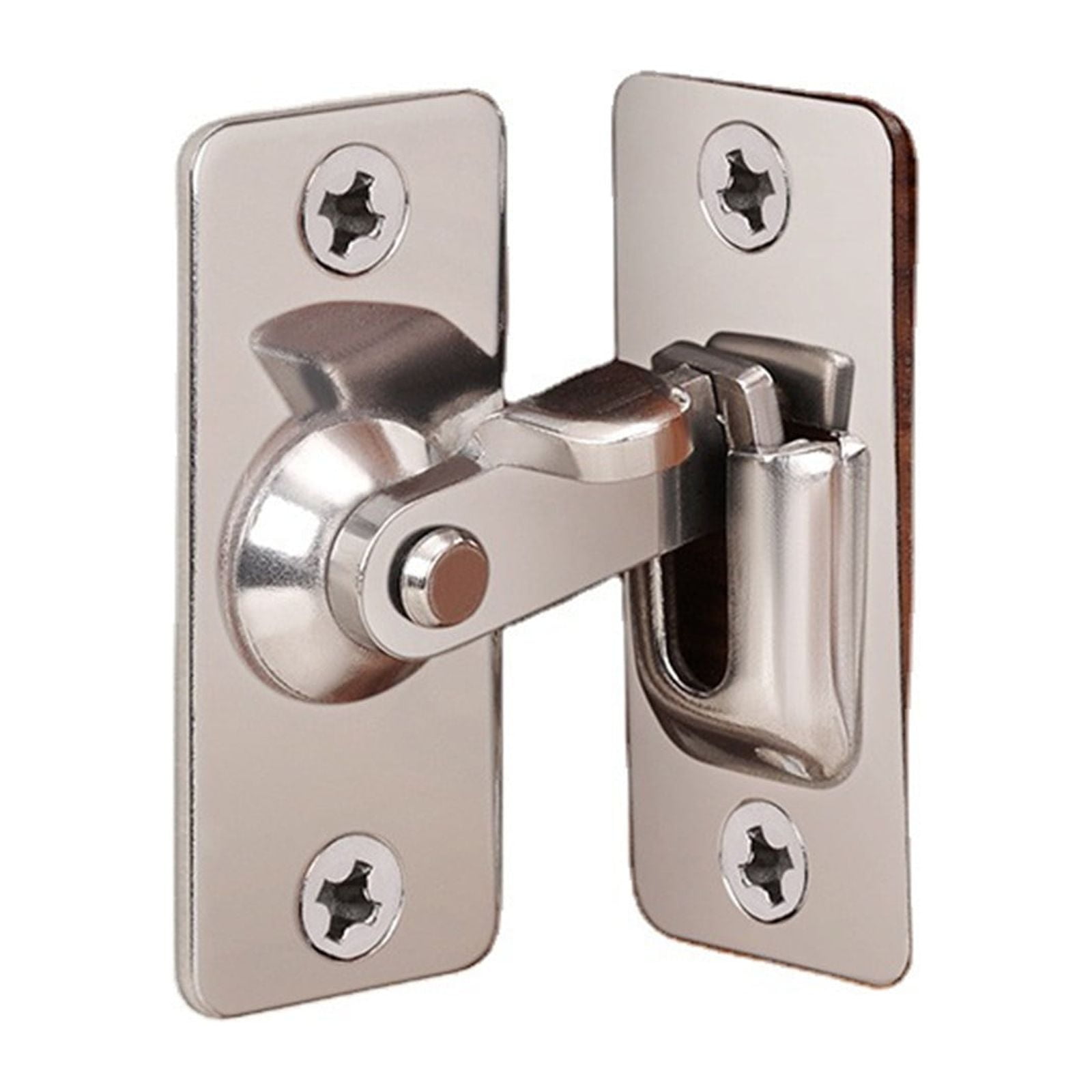 304 Stainless Steel 90 Degree Right Angle Hook Lock, Sliding Barn Door Lock for Cabinet Garage Kitchen, Heavy