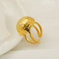 thumbnail image 1 of 304 Stainless Steel Adjustable Cuff Rings Half Round for Women Golden 4.5~20mm, 1 of 3