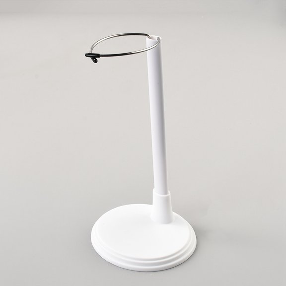 304 Stainless Steel Adjustable Height Stands with Plastic Chassis White 8.7x9.9x18cm