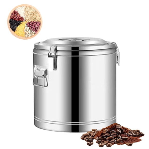304 Stainless Steel Airtight Canister, Grain Container with Lid Airtight, Bucket Storage Containers for Coffee bean Rice, Flour and Cereals