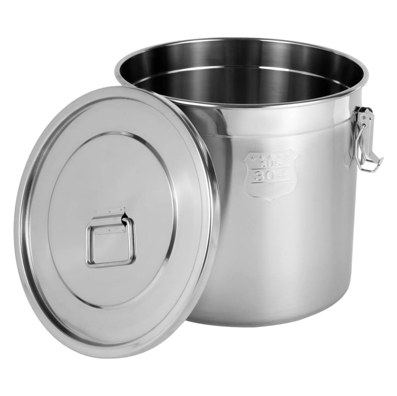 21L Stainless Steel Airtight Food Storage Container – 304 Grade, With Lid & Sealing Ring For Rice, Flour, Coffee