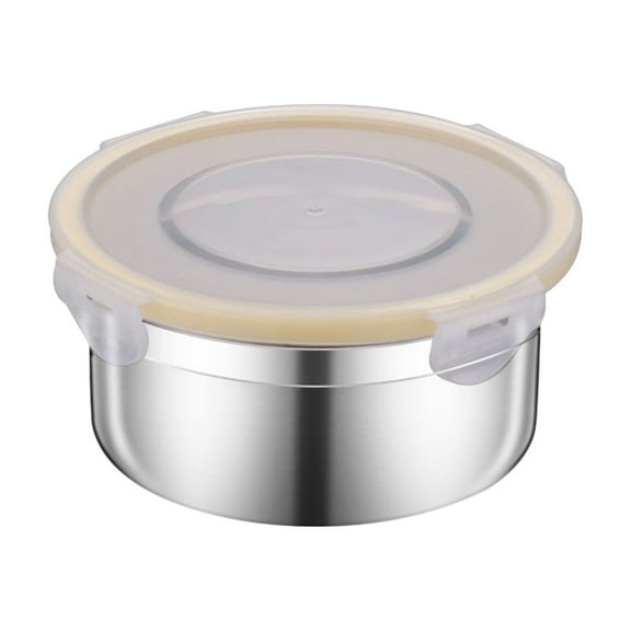 304 Stainless Steel Airtight Food Storage Containers Set (3 Sizes:6.29"x3.14"/5.5"x2.5"/4.3"x2.3in) Stackable Refrigerator Organizer Box with Locking Lid for Meal Prep & Leftovers