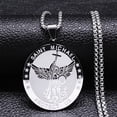 thumbnail image 1 of 304 Stainless Steel Archangel Saint Michael Medal Pendant box Chain Necklaces for Women Stainless Steel color 23.58 inch(59.9cm), 1 of 3
