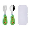 thumbnail image 1 of 304 Stainless Steel Baby Fork And Spoon Set With Soft Grip For Safe Self Feeding, 1 of 8