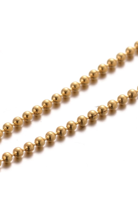 304 Stainless Steel Ball Chains Golden 1.5mm DIY