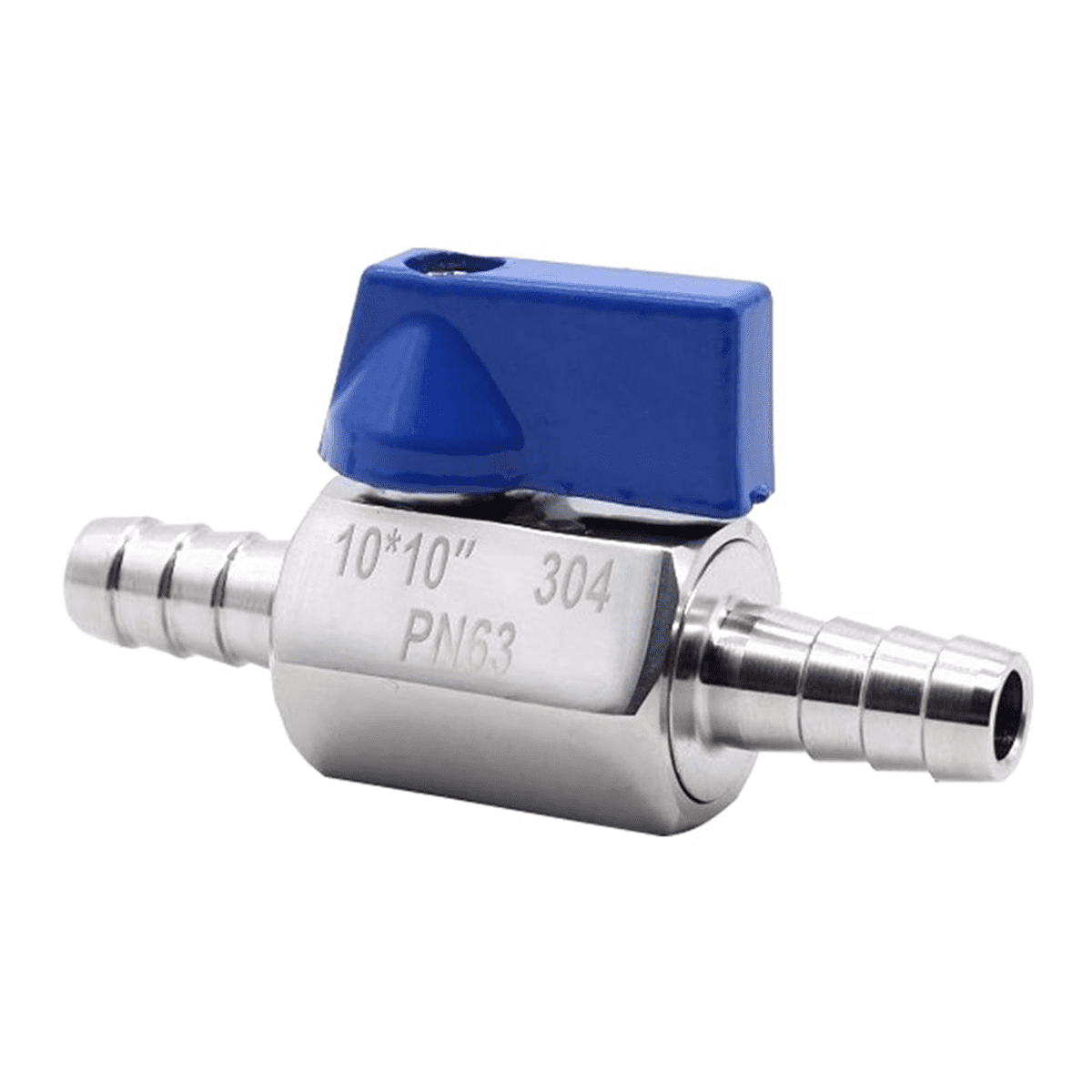 Hose Barb Brass Inline Shut-off Ball Valve Lever Handle For