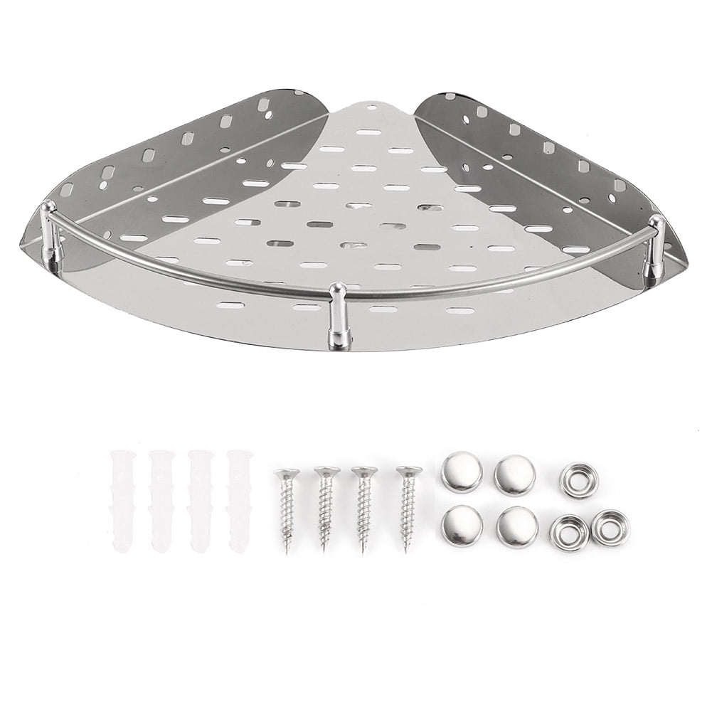 304 Stainless Steel Bathroom Corner Rack Single Layer Triangle Basket