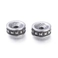 thumbnail image 2 of 10 Pc 304 Stainless Steel Beads Rondelle Antique Silver 10x4mm Hole... 2 of 13