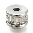 thumbnail image 1 of 304 Stainless Steel Beads with Rhinestone Column Stainless Steel Color 8x6mm Hole: 2mm diy, 1 of 2