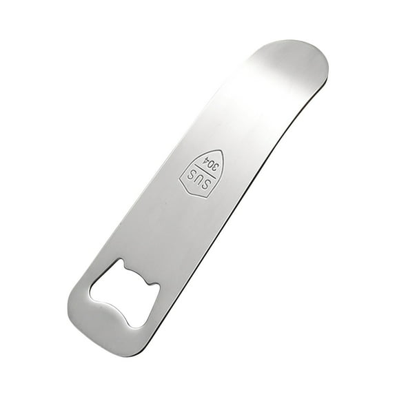 304 Stainless Steel Beer Bottle Opener - Multi-Tool Jar Lid Remover, Wine Cork Puller, Rustproof Ergonomic Handle, for Camping Picnic Bar, Household Brewer Accessory, Silver