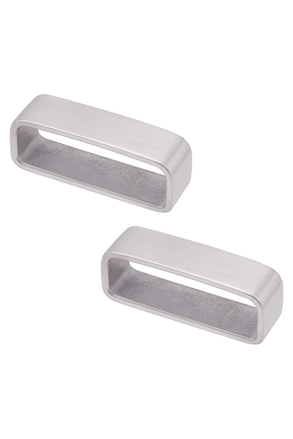 304 Stainless Steel Belt Keeper Belt Strap Loop Ring Buckle Parts for Men's Belt Fixing Stainless Steel color 45x12x17mm