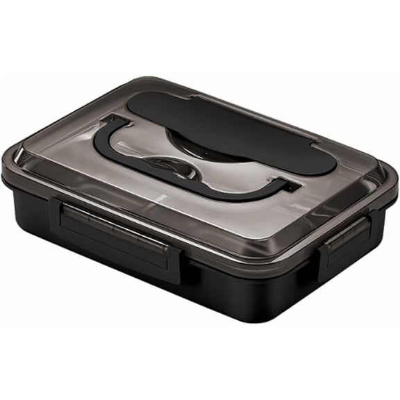 304 Stainless Steel Bento Lunch Boxes for Adults, 5 Sections Rectangular Divided Plates Tray Blue Reusable dinner Plate with Lid and Buckled for Adults Portion Control